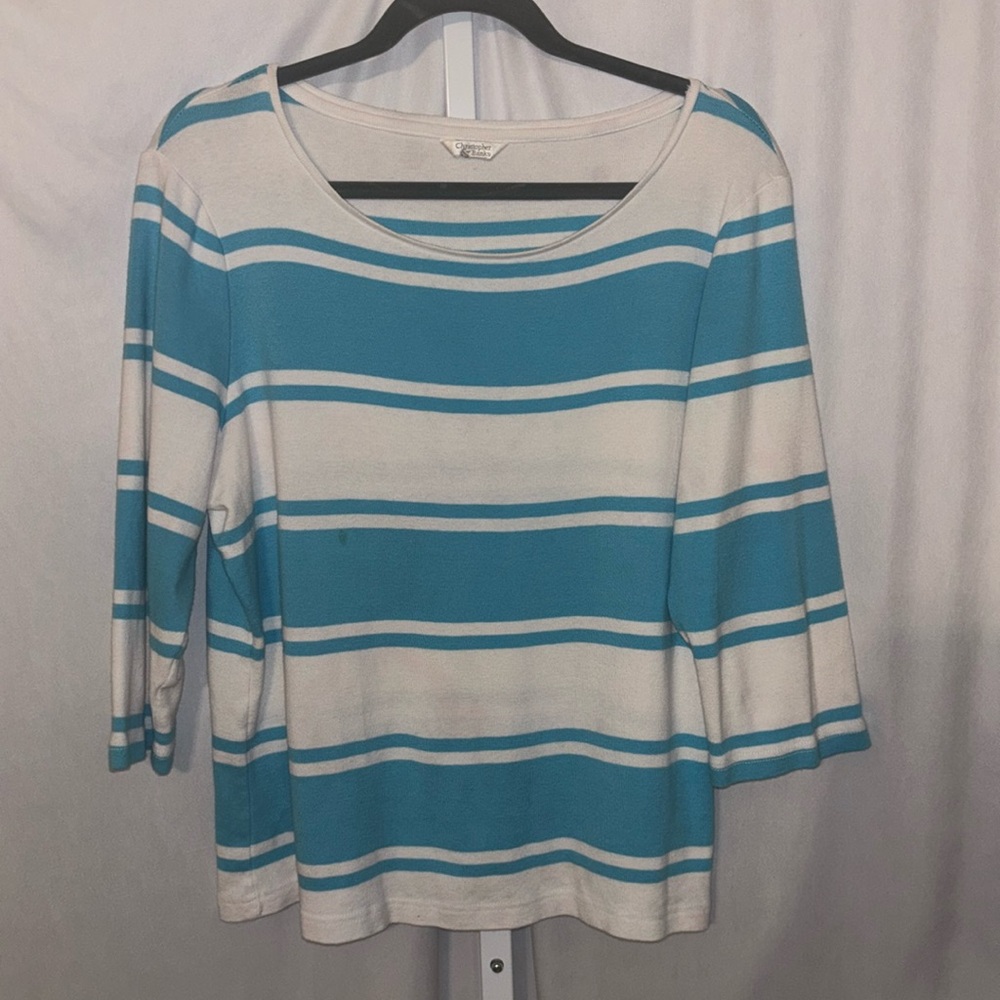 Christopher & Banks Stripped Knit Top 1X